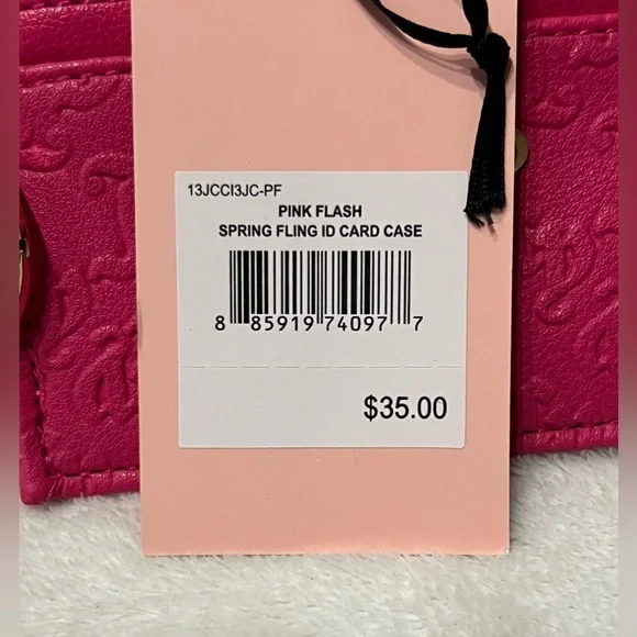 Juicy Couture PINK FLASH SPRING FLING ID CARD CASE NWT - Picture 5 of 5